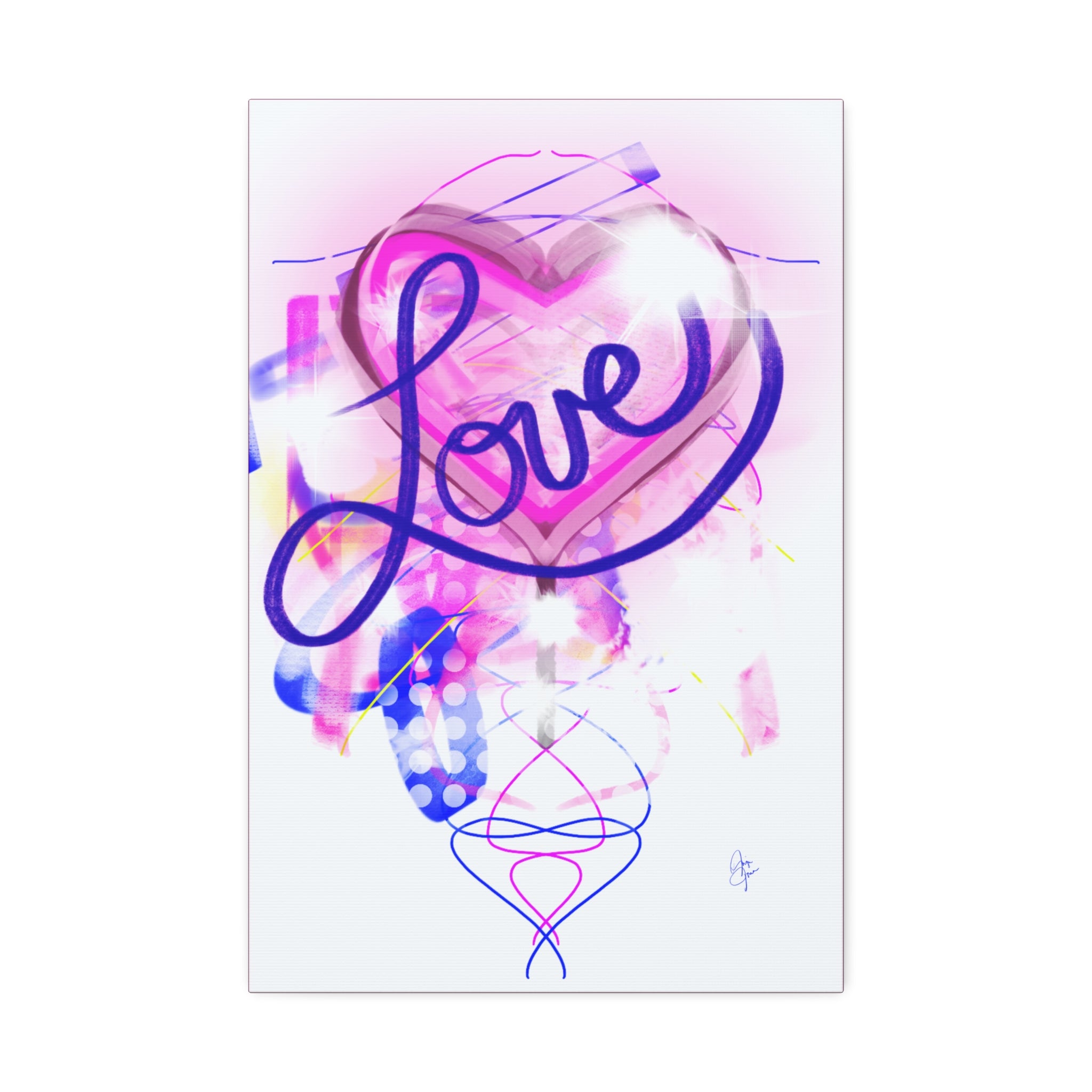 Valentine "Love Your Valentine" Stretched Canvas Wall Art