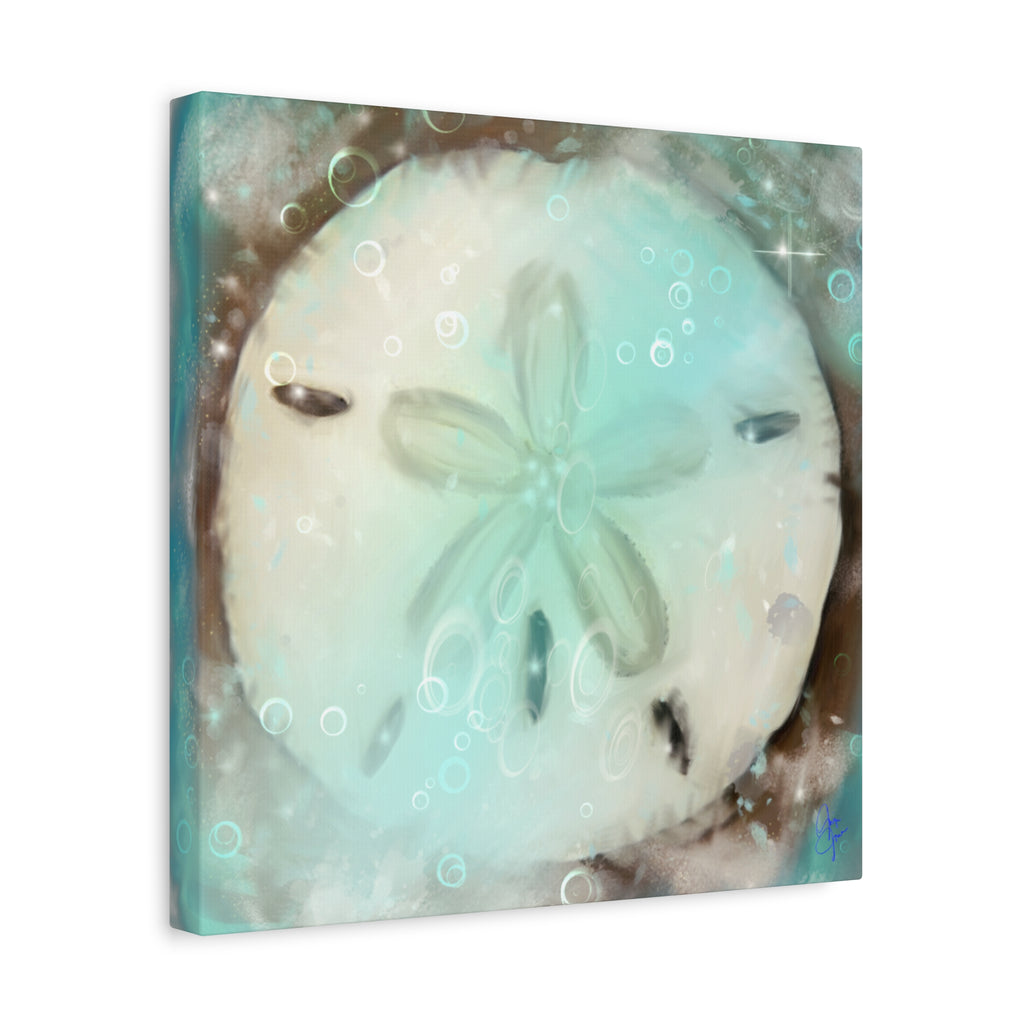 Sand Dollar Ocean Canvas Wall Art — Beach Coastal Nautical Decor