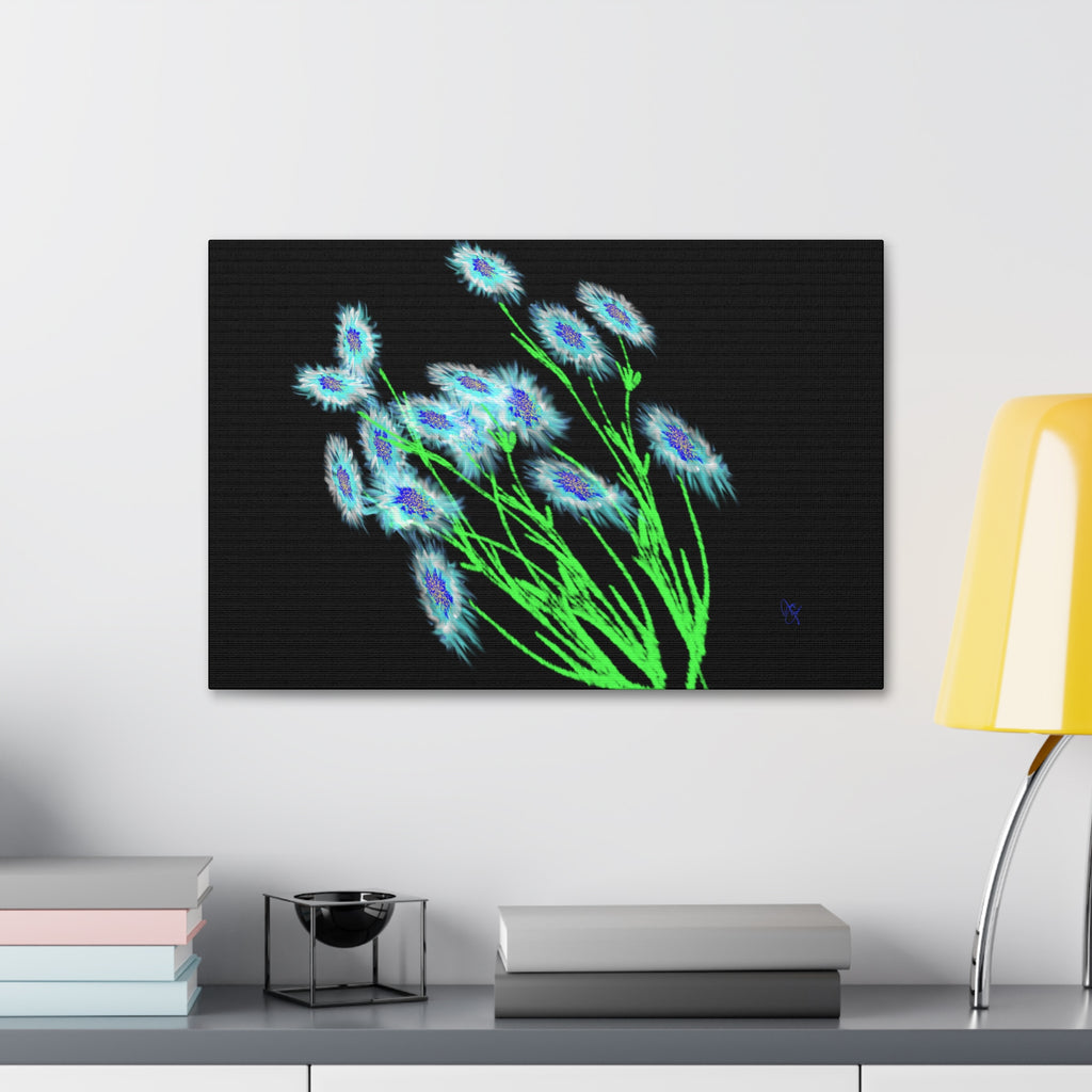 Neon Wildflower Canvas Print