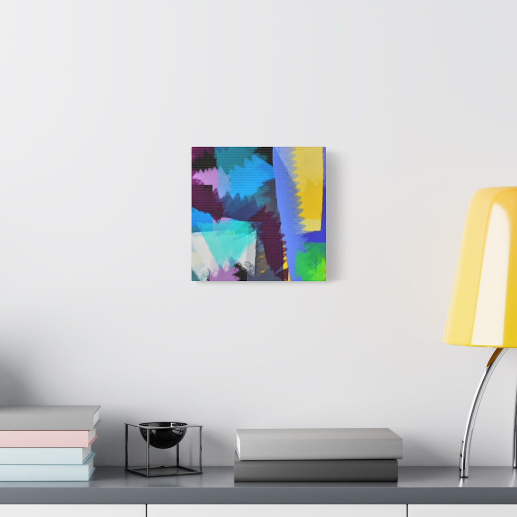 Abstract Color Burst Canvas Print — Vibrant Geometric Wall Art