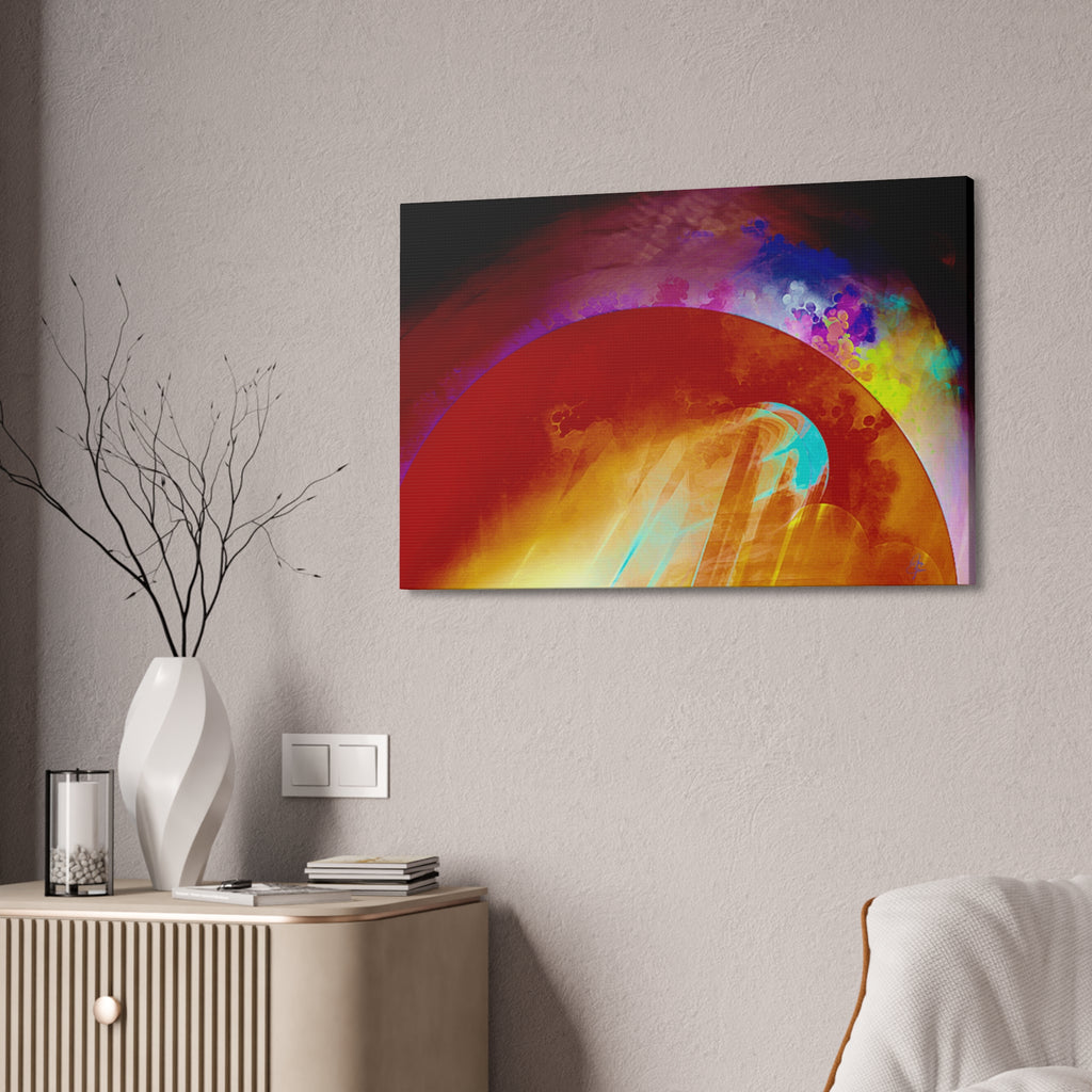 Abstract Solar Burst Canvas Print — Vibrant Colorful Wall Art