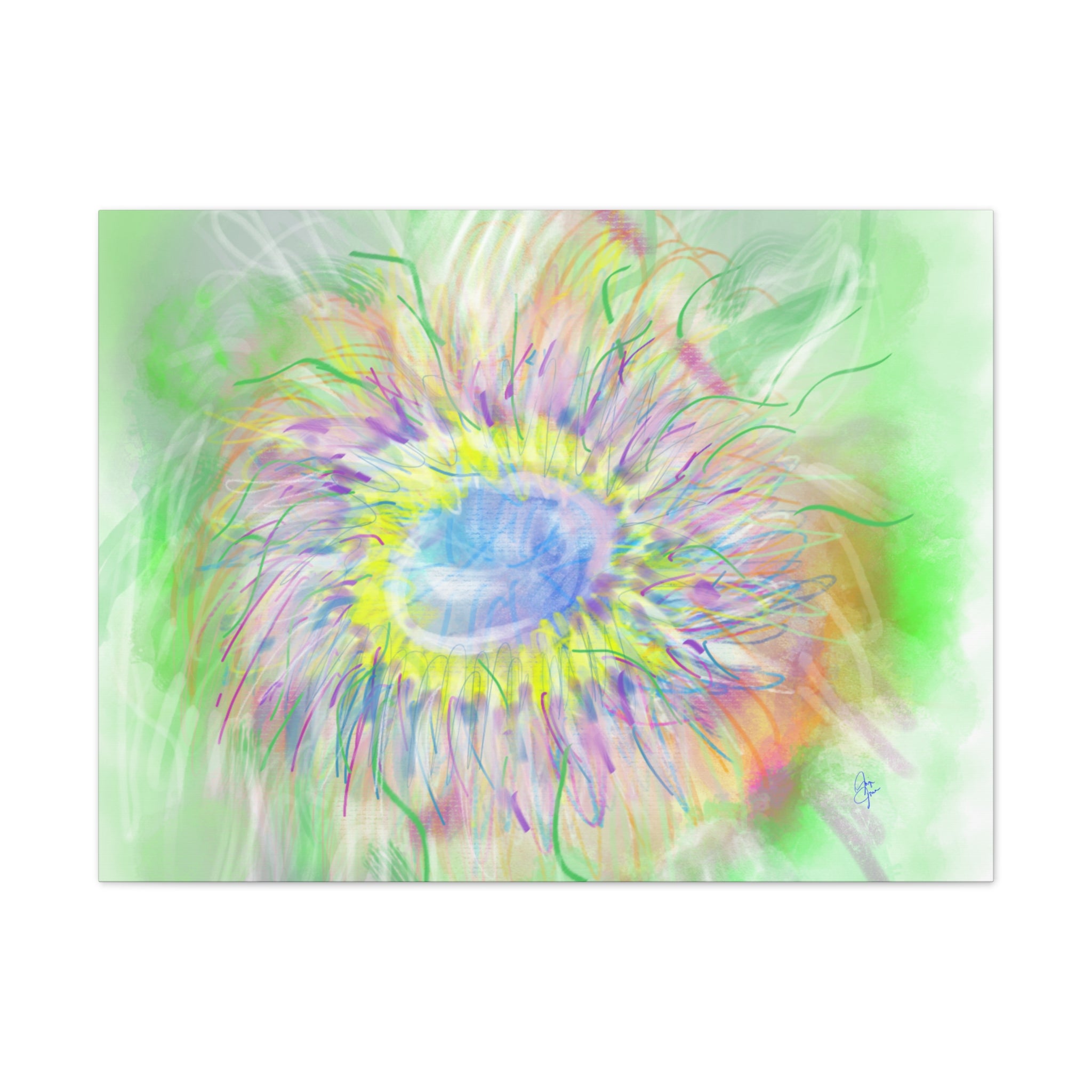 Abstract Pastel Bloom Canvas Print — Floral Wall Art for Living Room & Nursery