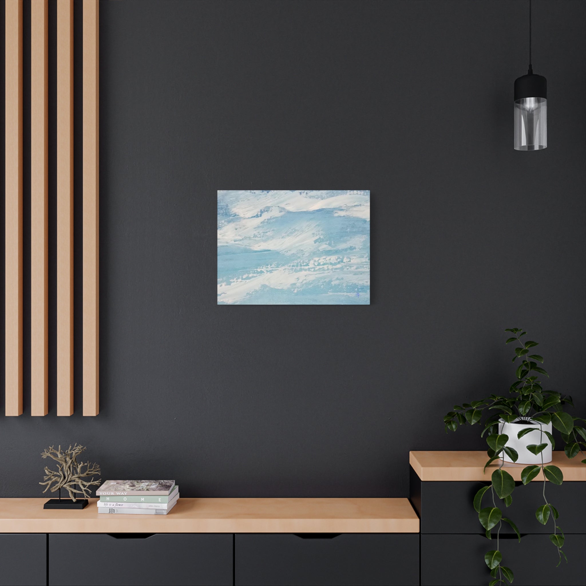 Canvas Wall Art - Serene Ocean Waves Design