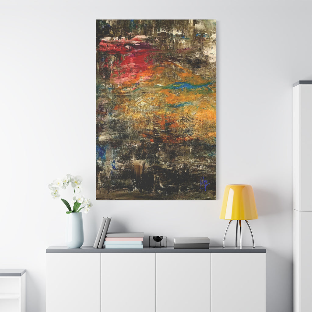 Abstract Autumn Texture Matte Canvas Print — Stretched Wall Art