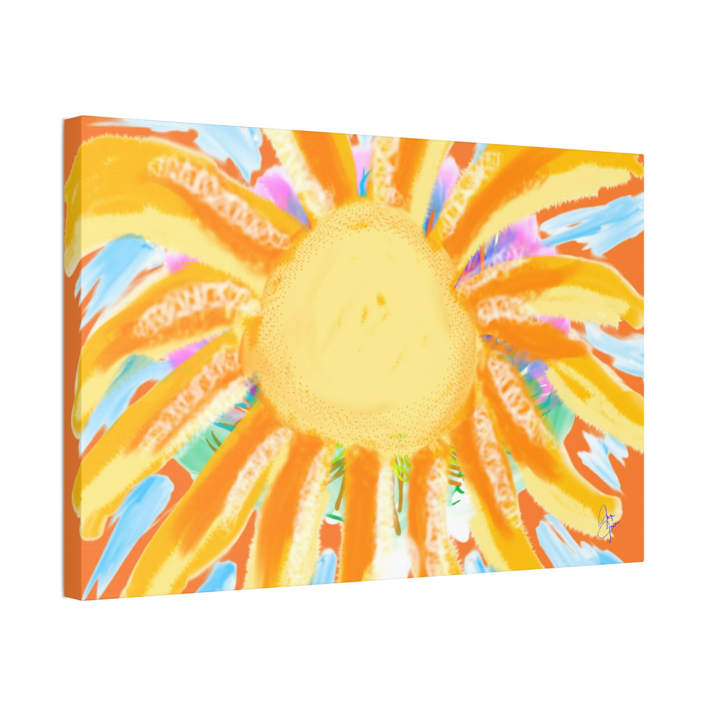 Sunburst Canvas Print — Bright Abstract Sunshine Wall Art (Stretched 1.5")