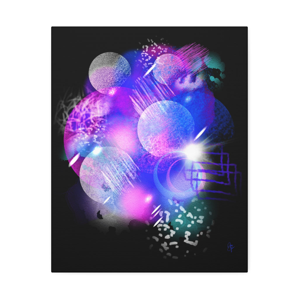 Abstract Neon Galaxy Canvas Print — Stretched 1.5''