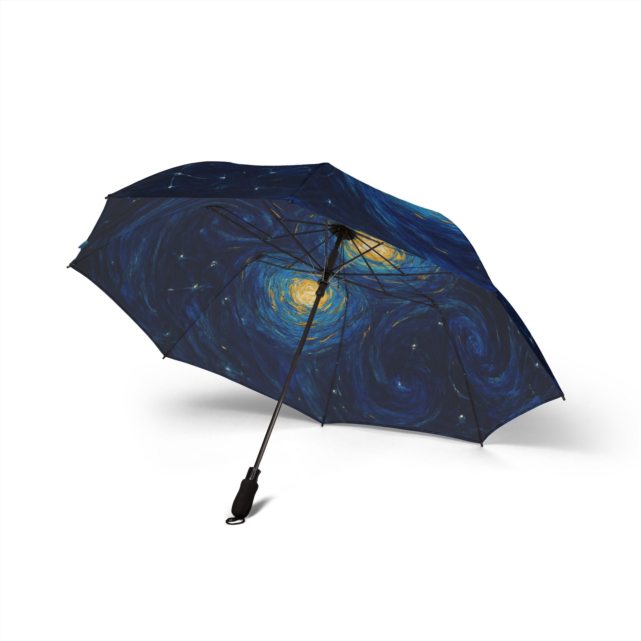 Foldable Umbrella — Starry Night Galaxy Swirl Weatherproof Umbrella