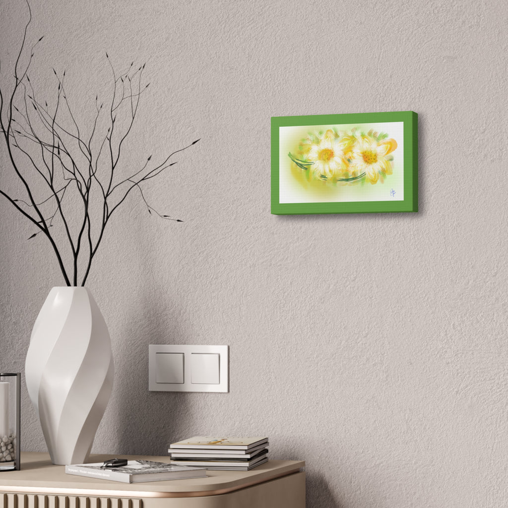 Yellow Daisy Floral Canvas Print – Stretched 1.5" Edge Art