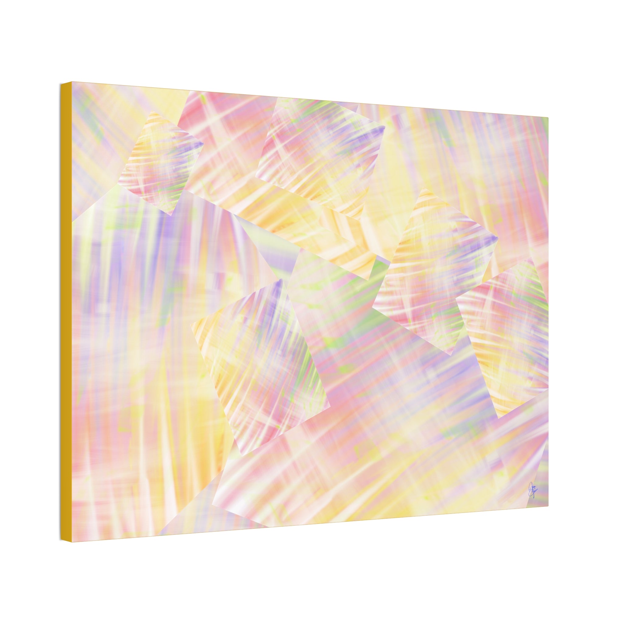 Pastel Abstract Canvas Art - Soft Prism Stretched Canvas 1.5"