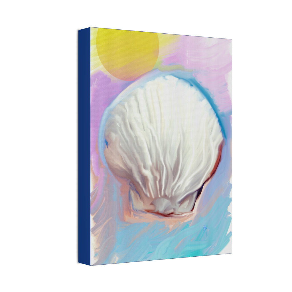 Seashell Dream Canvas Stretch — Pastel Beach Wall Art (1.5" Stretched)