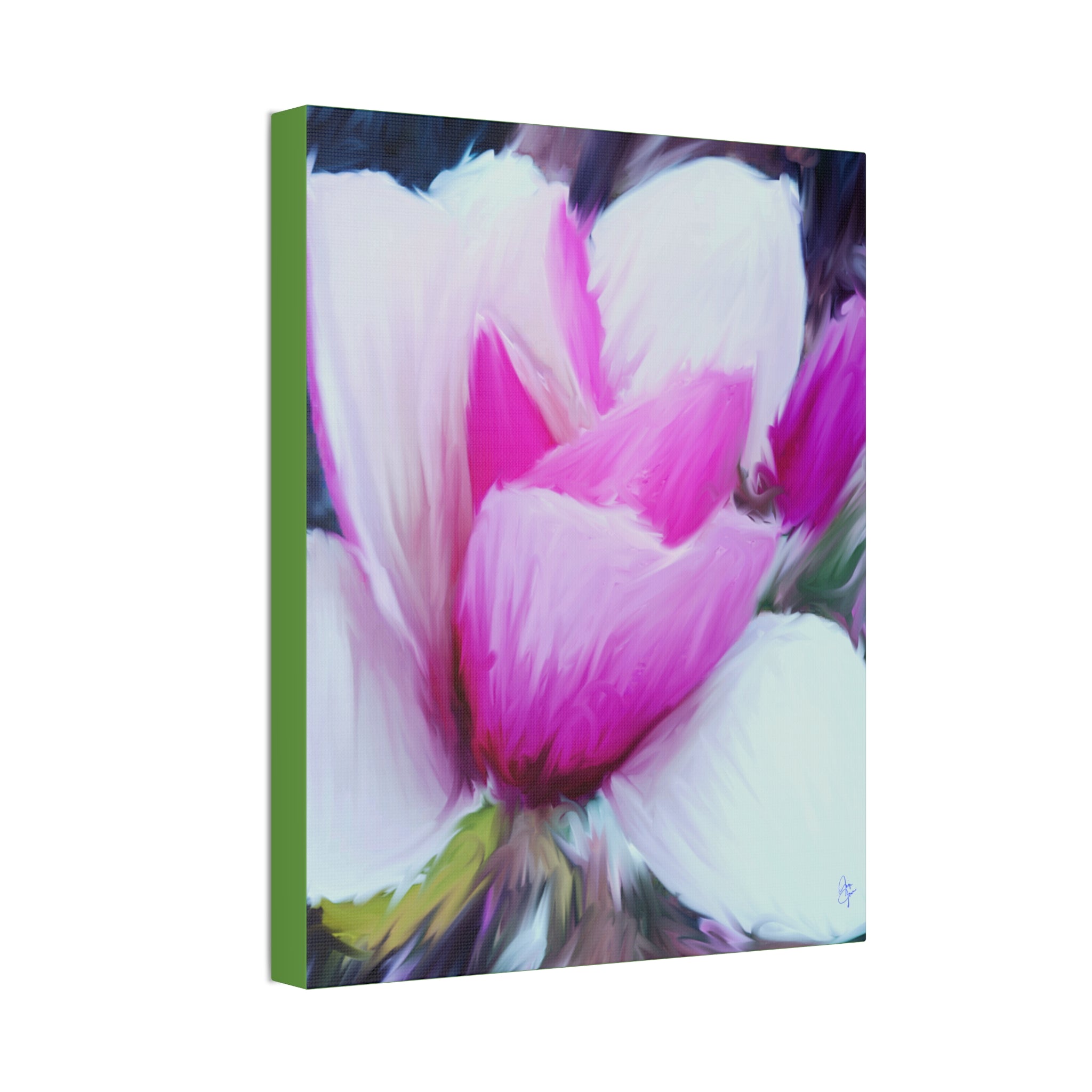 Pink Tulip Tree Abstract Canvas Wall Art — Stretched 1.5"