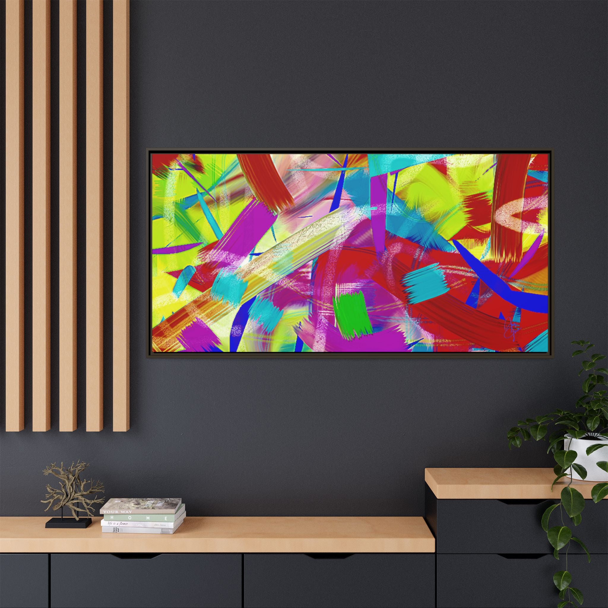 Matte Canvas, Framed (Multi-color)