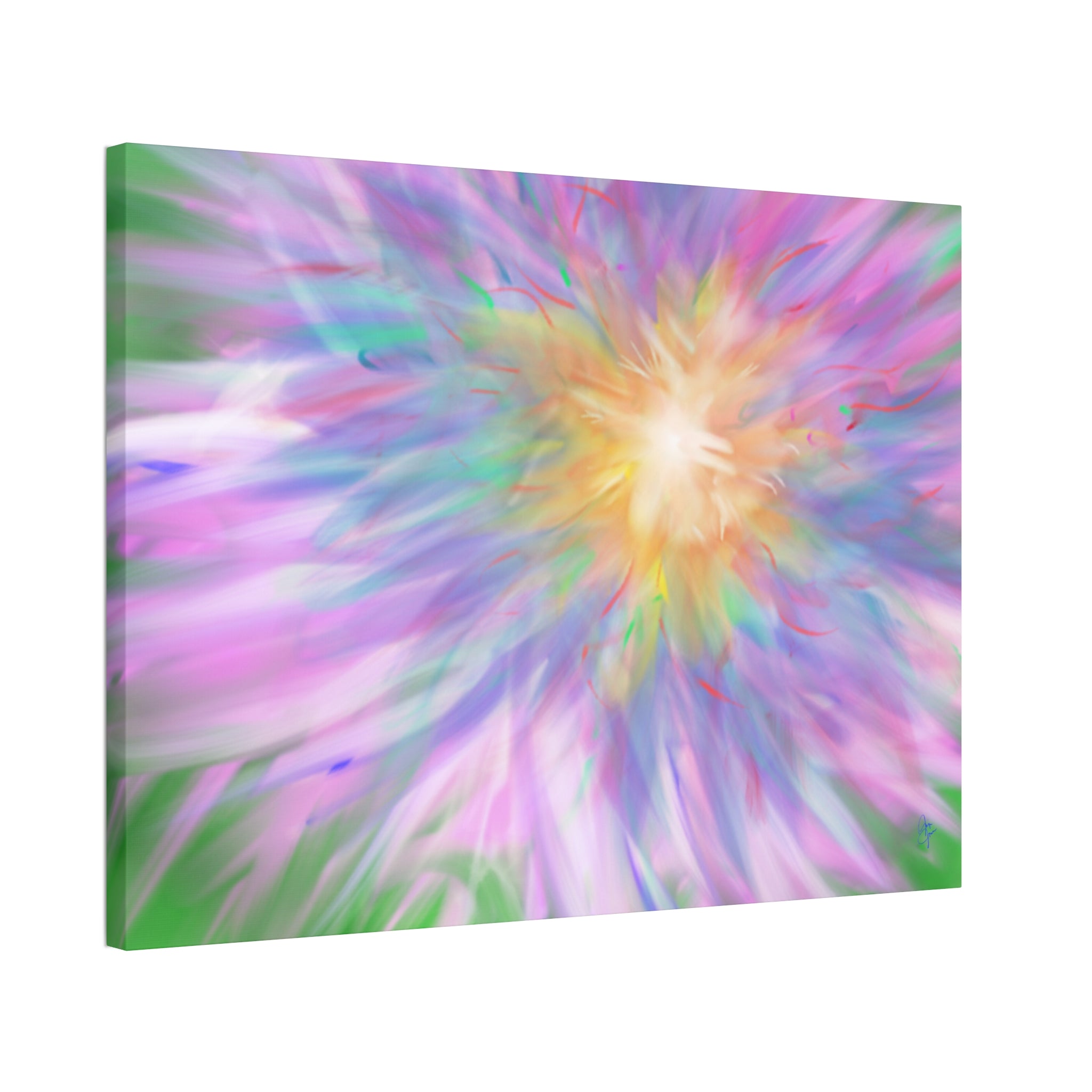 Vibrant Lilypad Stretched Canvas Wall Art