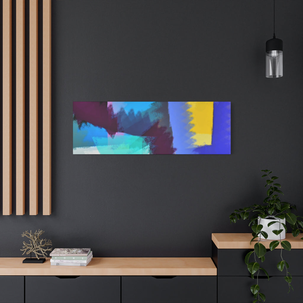 Abstract Color Burst Canvas Print — Vibrant Geometric Wall Art