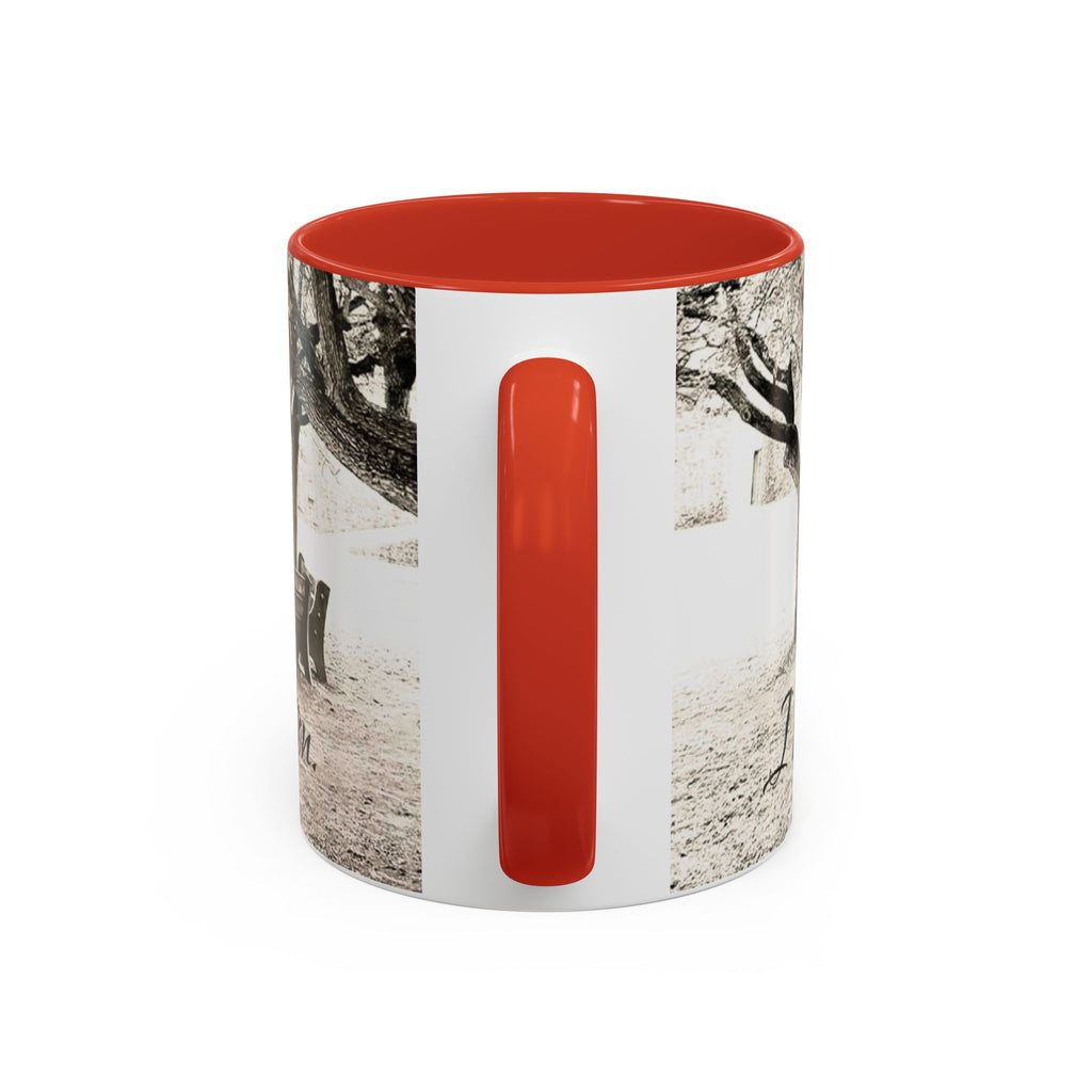 Conversation Bench Coffee Mug — 'I'll Join the Conversation' Accent Ceramic Mug