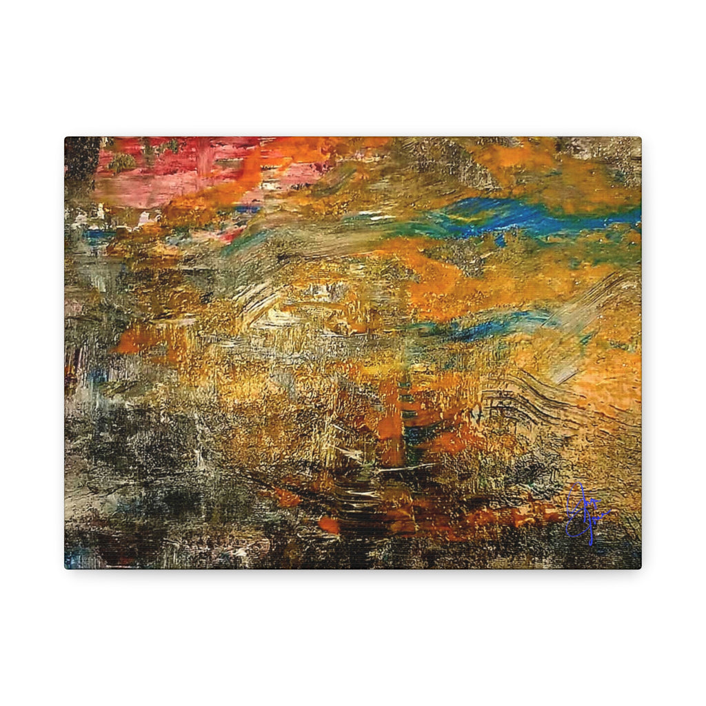 Abstract Autumn Texture Matte Canvas Print — Stretched Wall Art