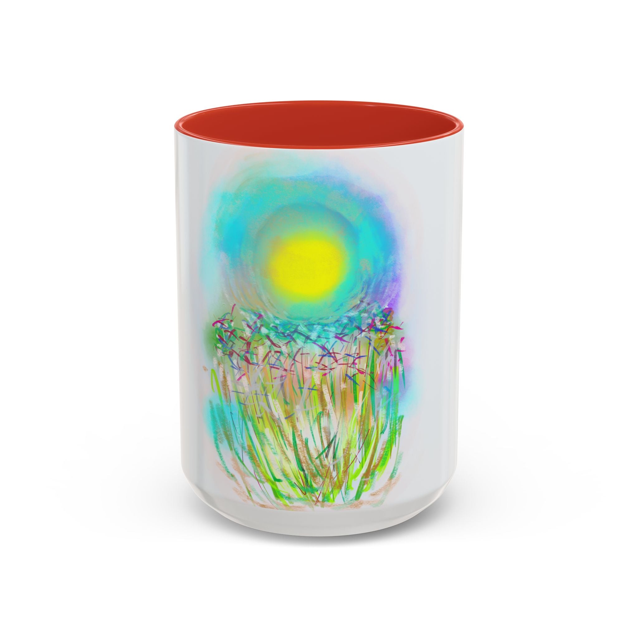 Coffee Mug — Bright Sunflower Field Art Ceramic Accent Mug (11/15 oz)