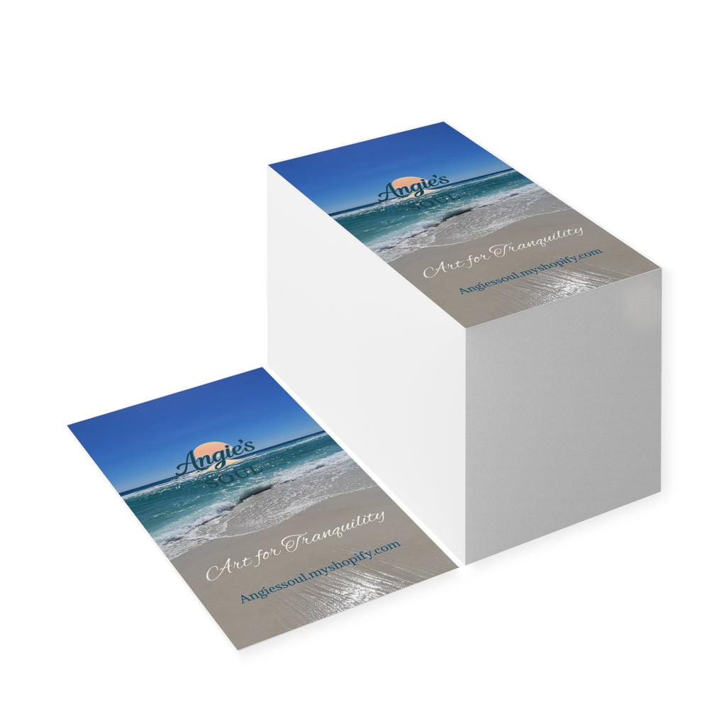 Tranquil Beach Business Cards — 'Art for Tranquility' Professional Cards