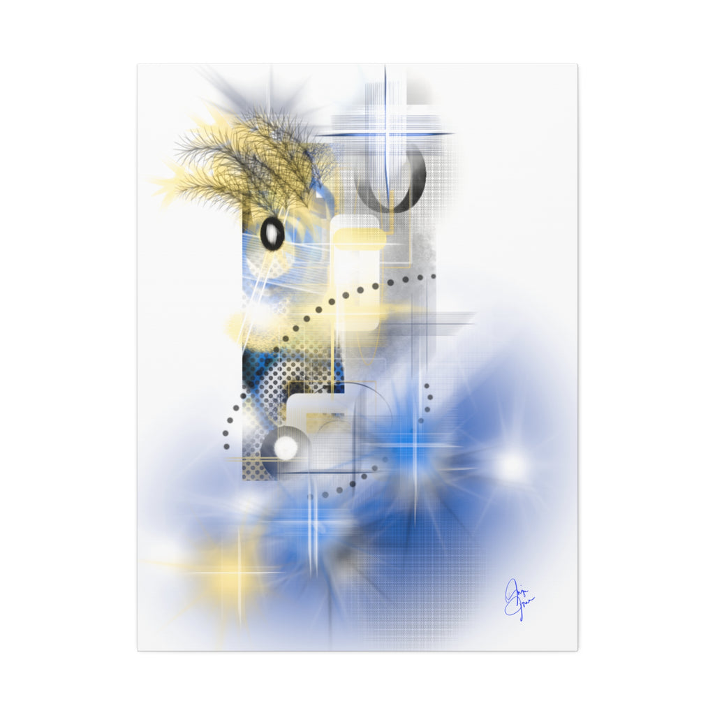 Abstract Parrot Canvas Stretched 1.5"