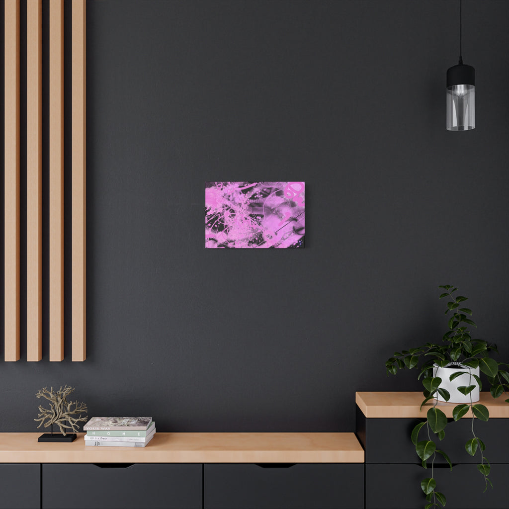 Pink Abstract Graffiti Matte Canvas