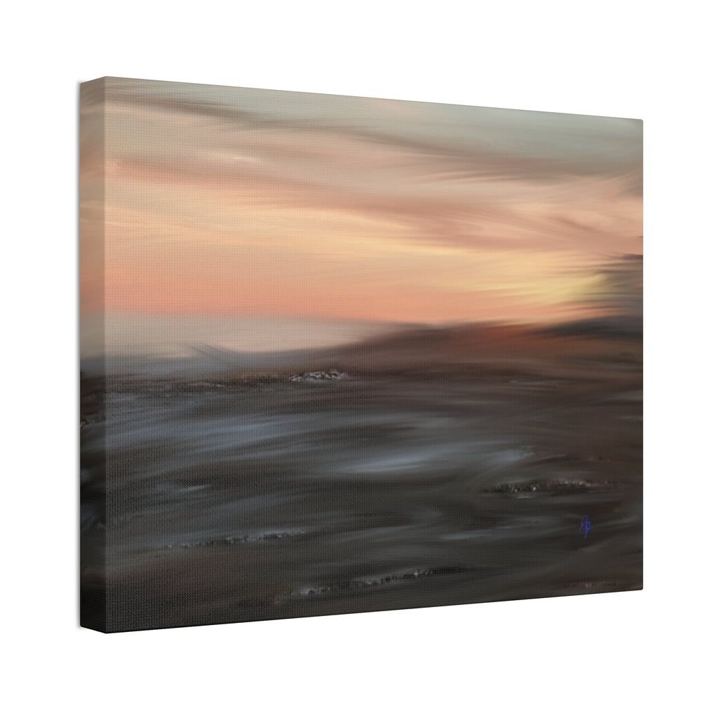 Sunset Blur Seascape Canvas Print — Abstract Coastal Wall Art