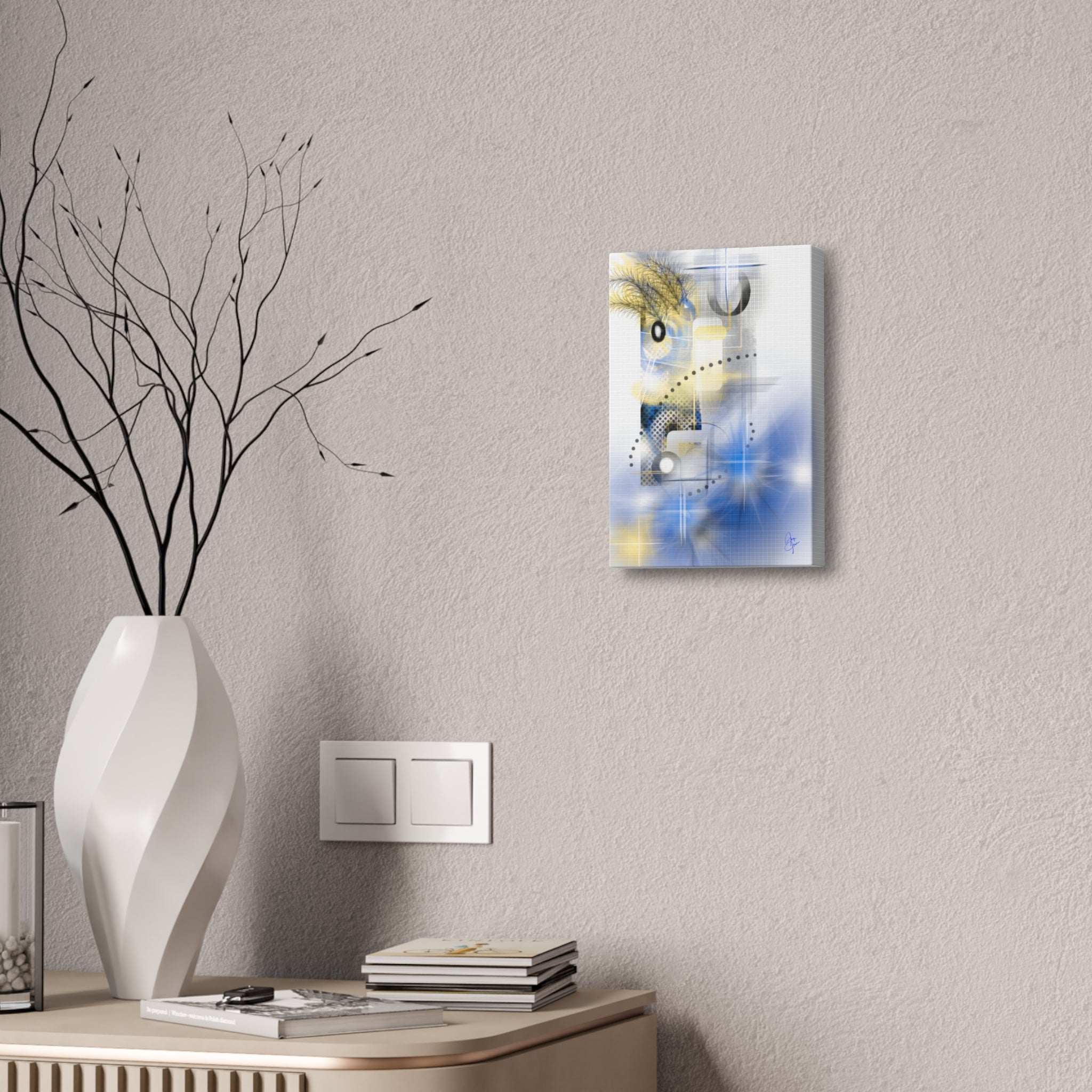 Abstract Parrot Canvas Stretched 1.5"