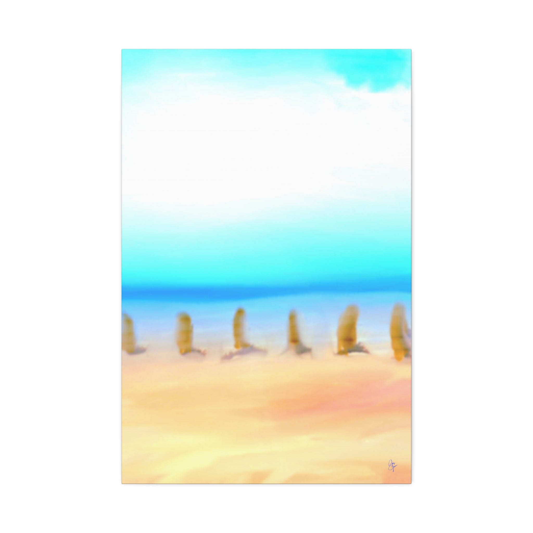 Coastal Sunrise Beach Canvas — Stretched 1.5" Seascape Wall Art