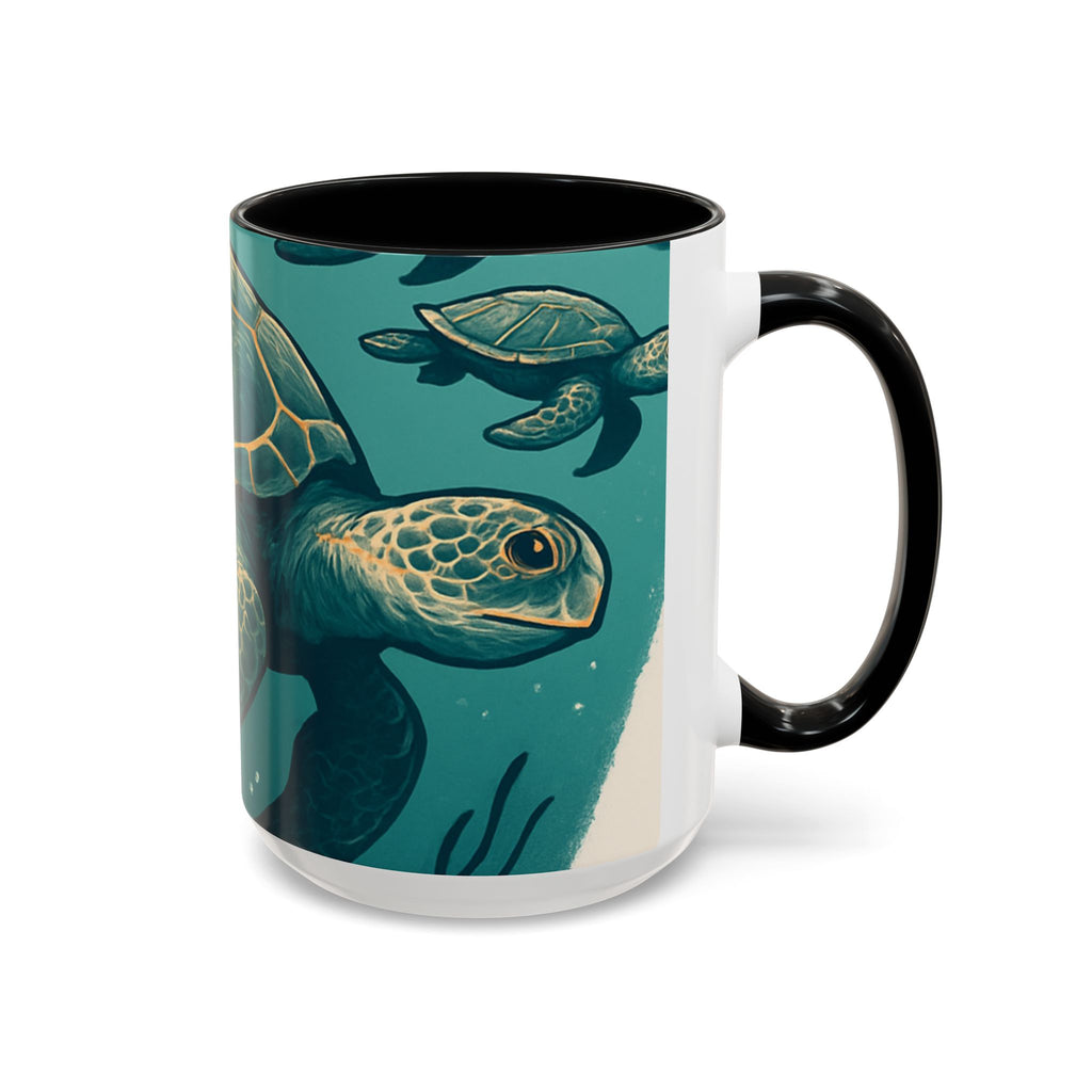 Tropical Turtle Accent Coffee Mug