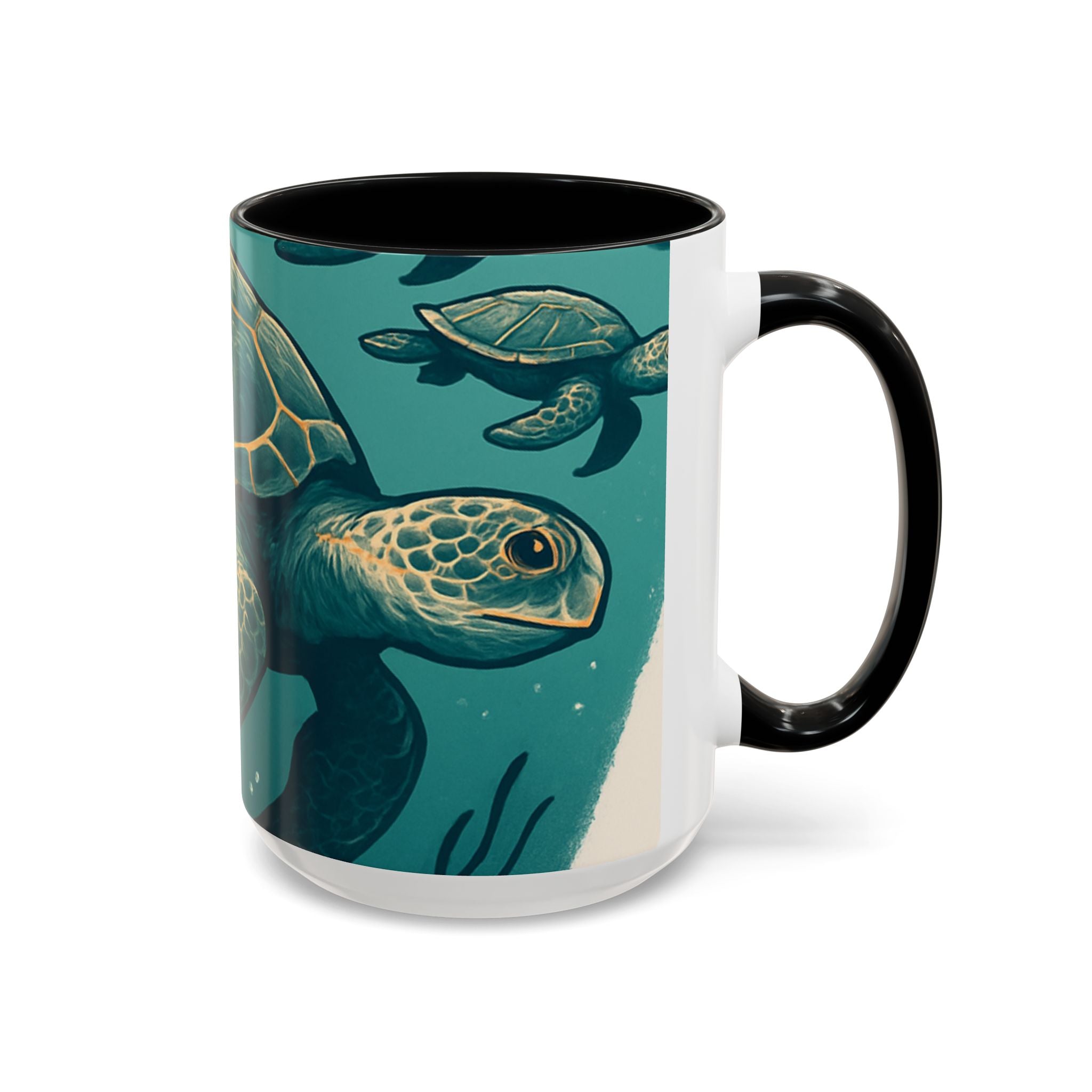 Tropical Turtle Accent Coffee Mug