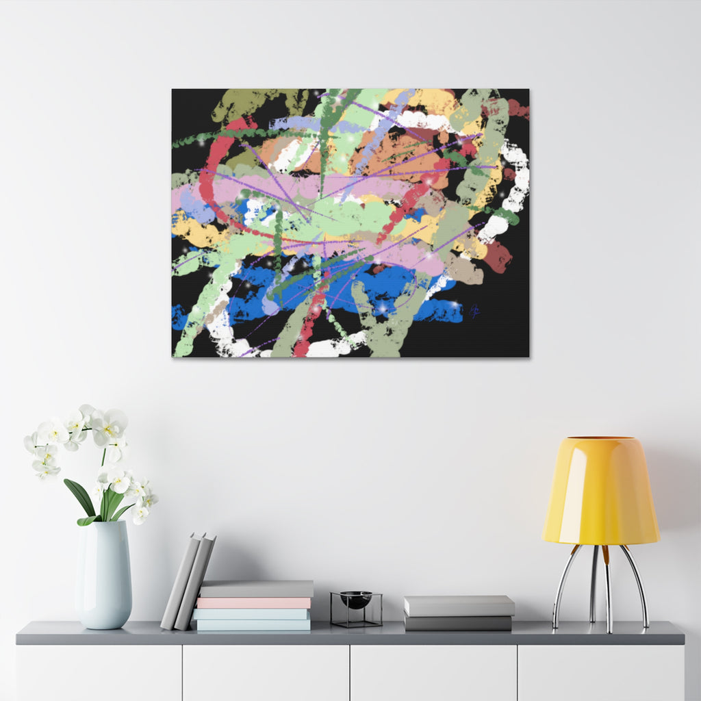 Abstract Color Splash Canvas Print — Vibrant Modern Wall Art (Stretched 1.5")