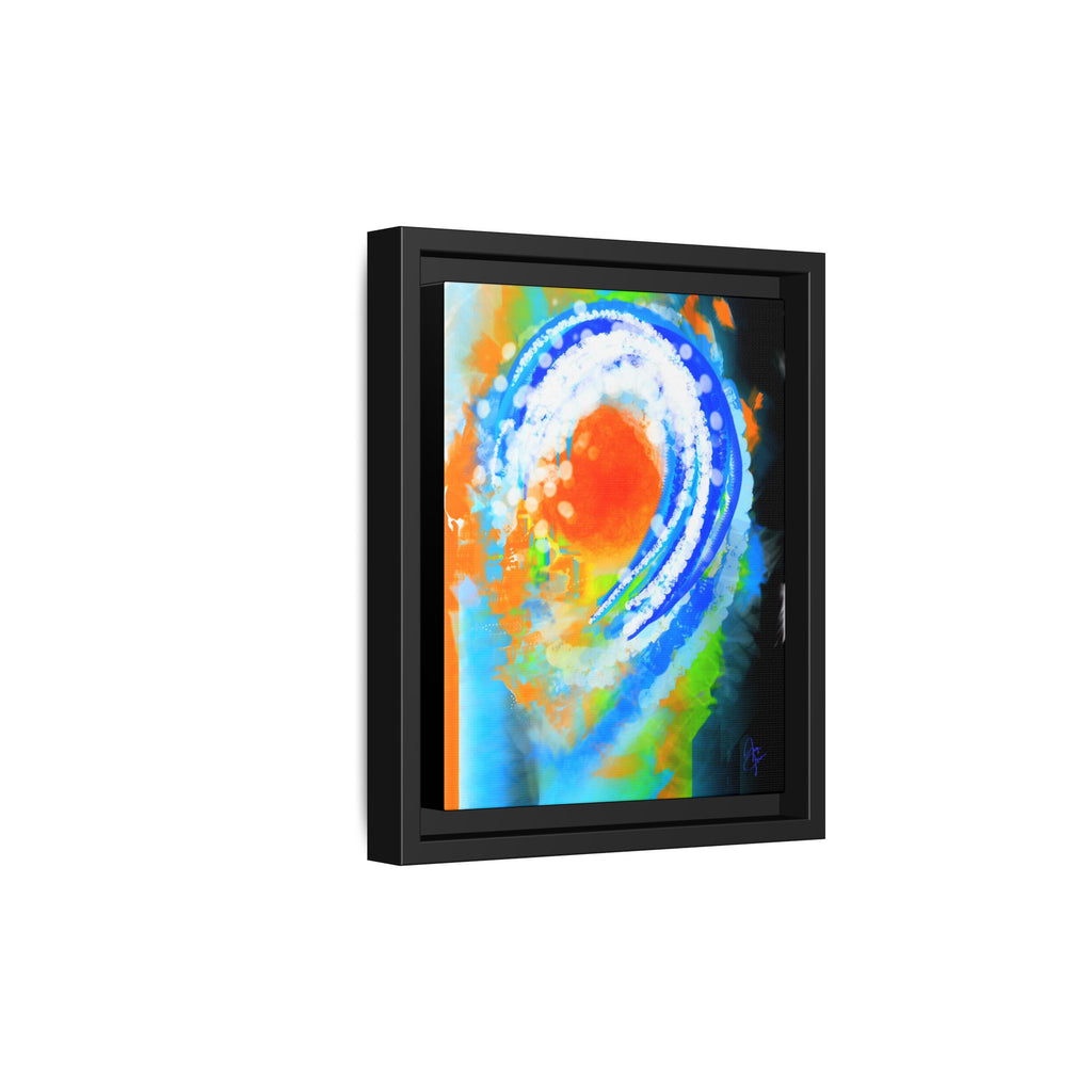 Abstract Ocean Wave Matte Canvas Print — Framed Multi‑Color Wall Art