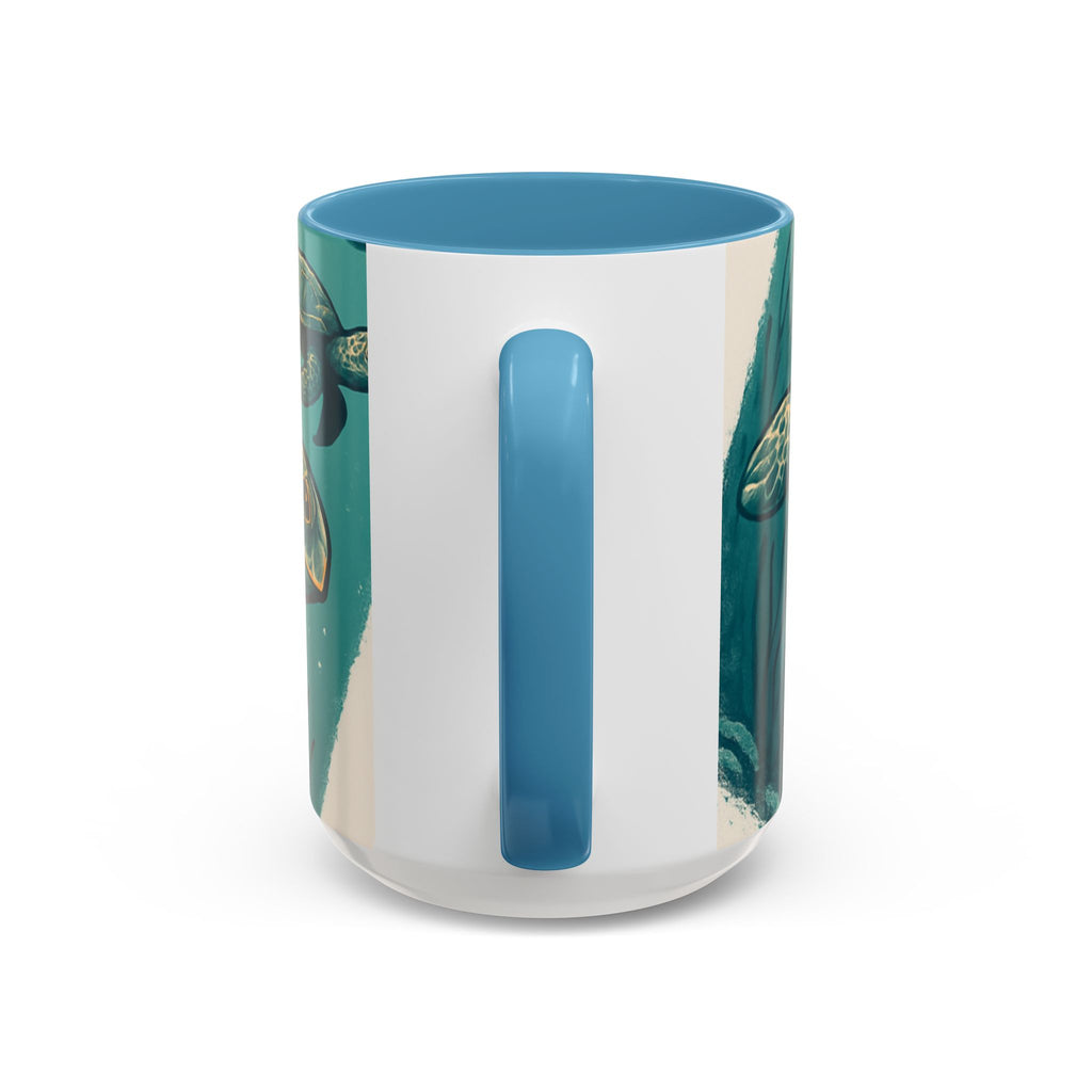 Tropical Turtle Accent Coffee Mug