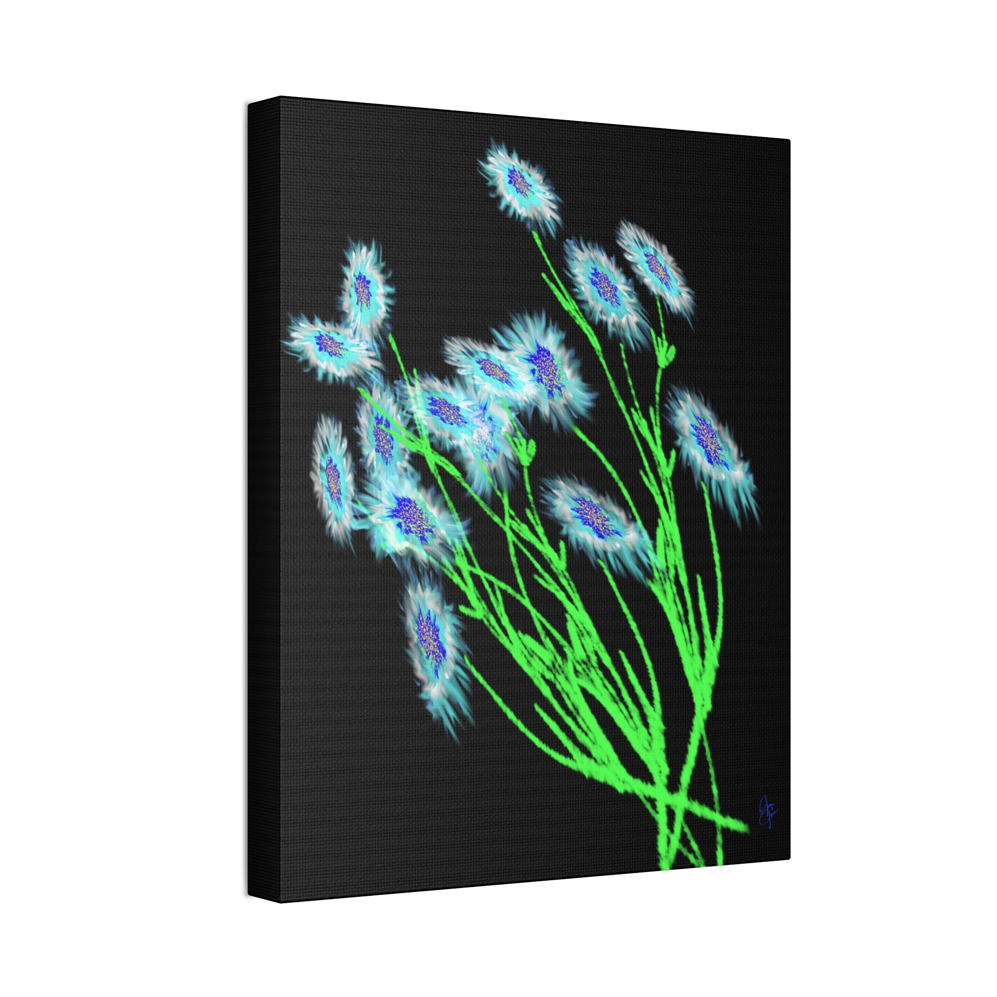 Neon Wildflower Canvas Print