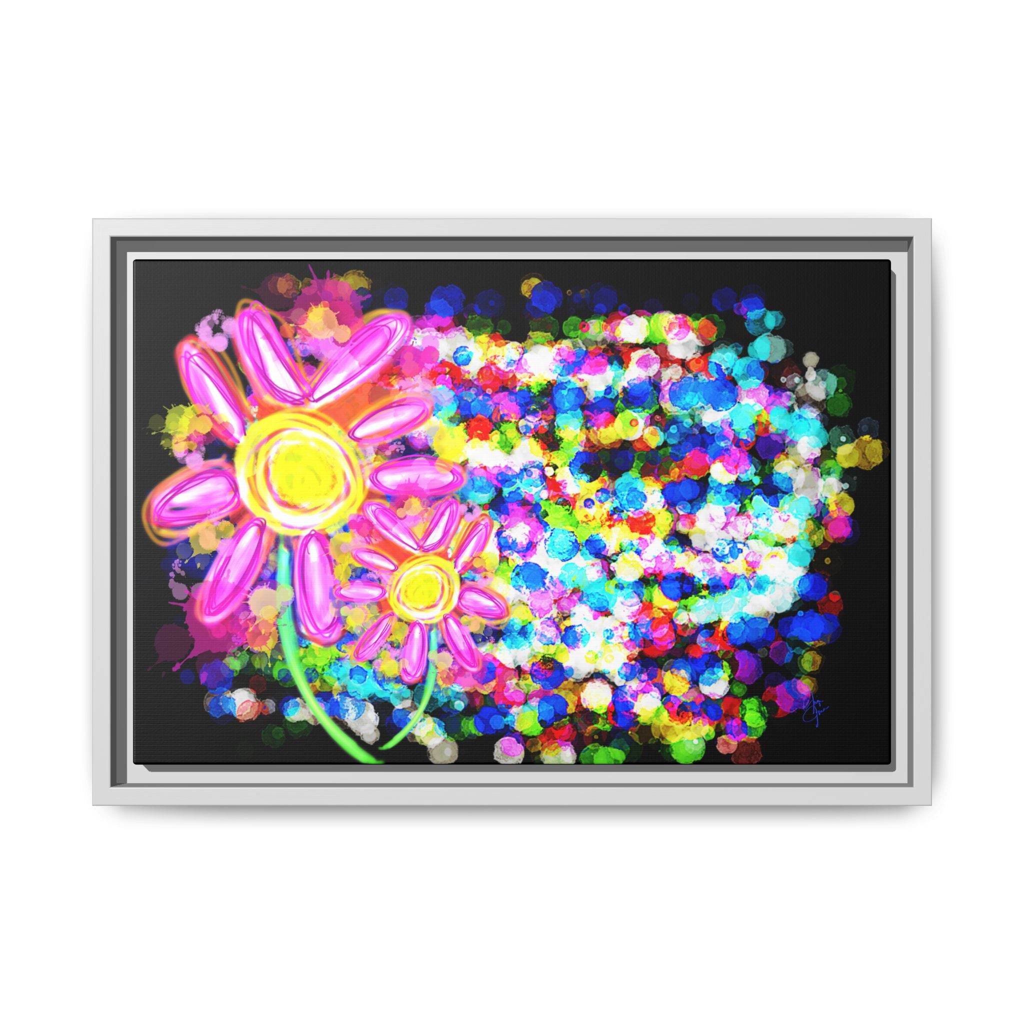 Playful Color Matte Canvas Framed Wall Art