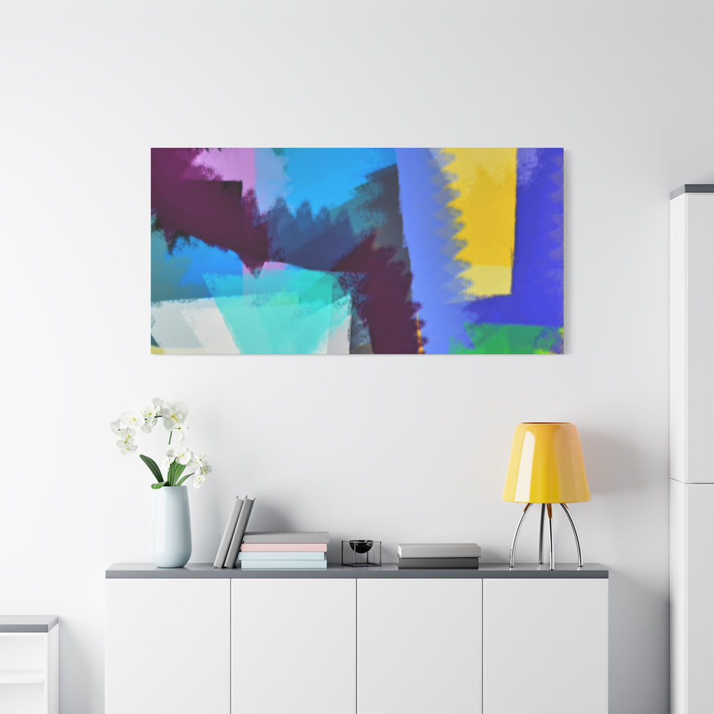 Abstract Color Burst Canvas Print — Vibrant Geometric Wall Art