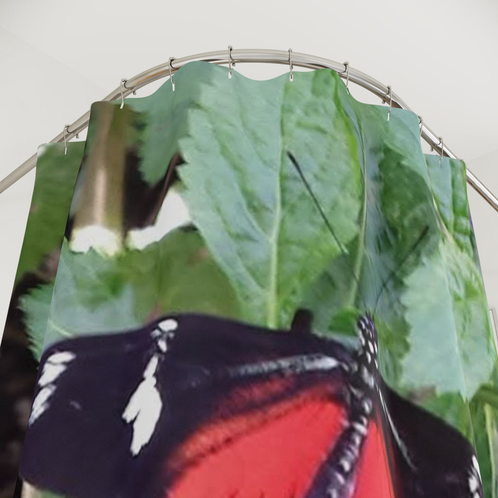 Nature-Inspired Butterfly Shower Curtain