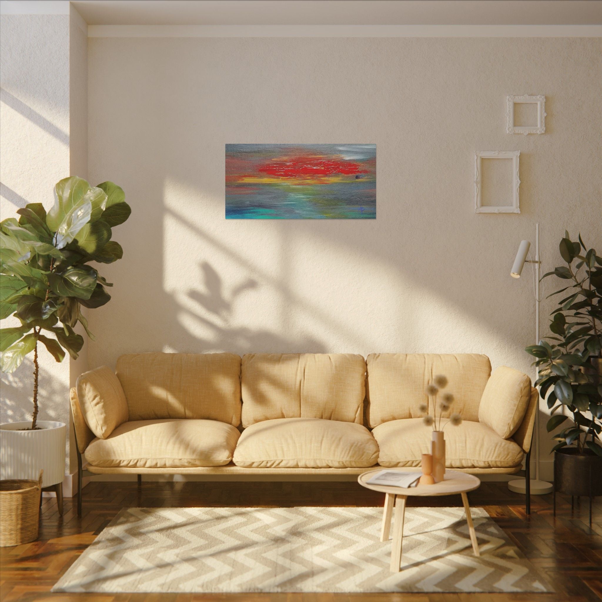 Abstract Sunset Matte Canvas Wall Art