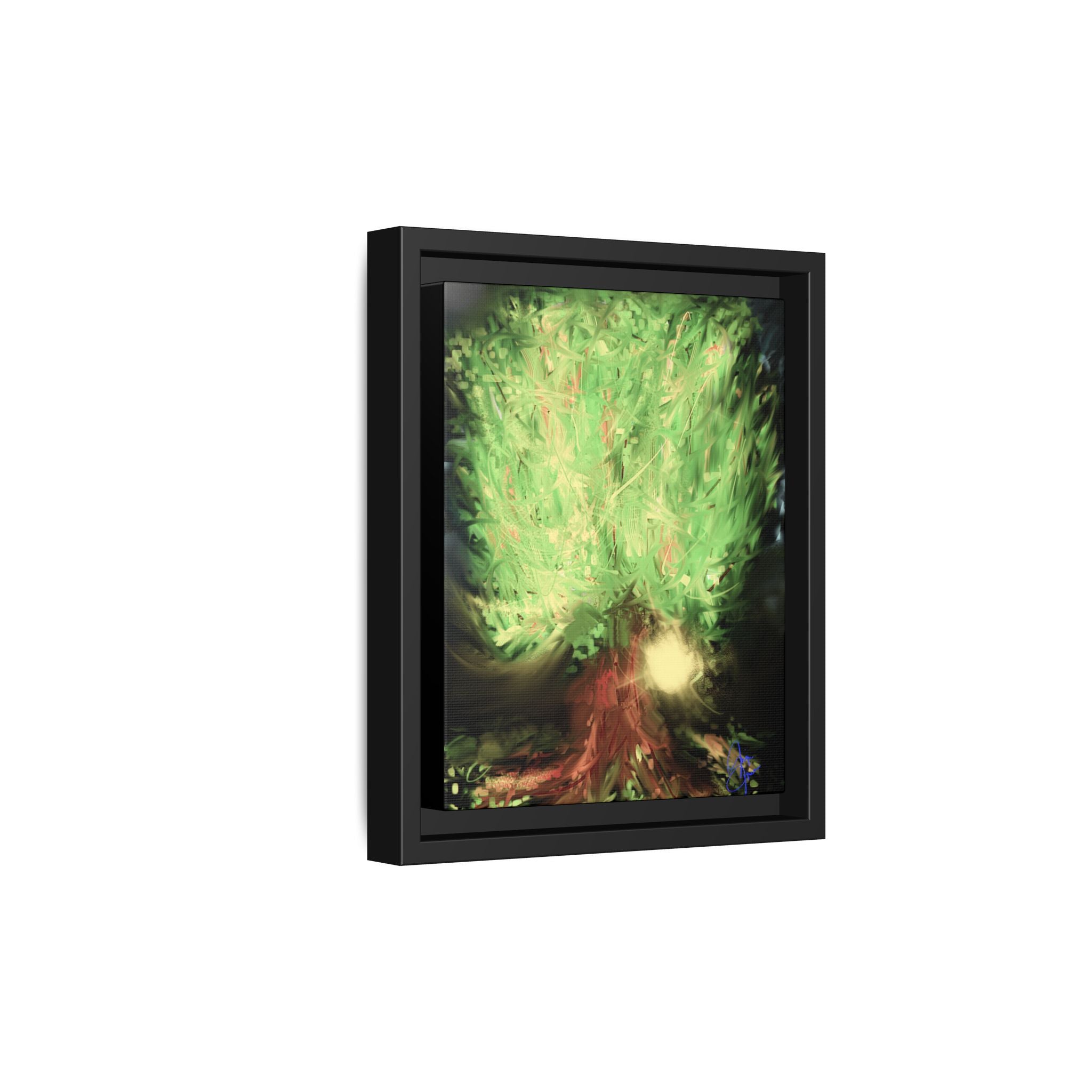 Sunset Tree Matte Canvas Framed Wall Art