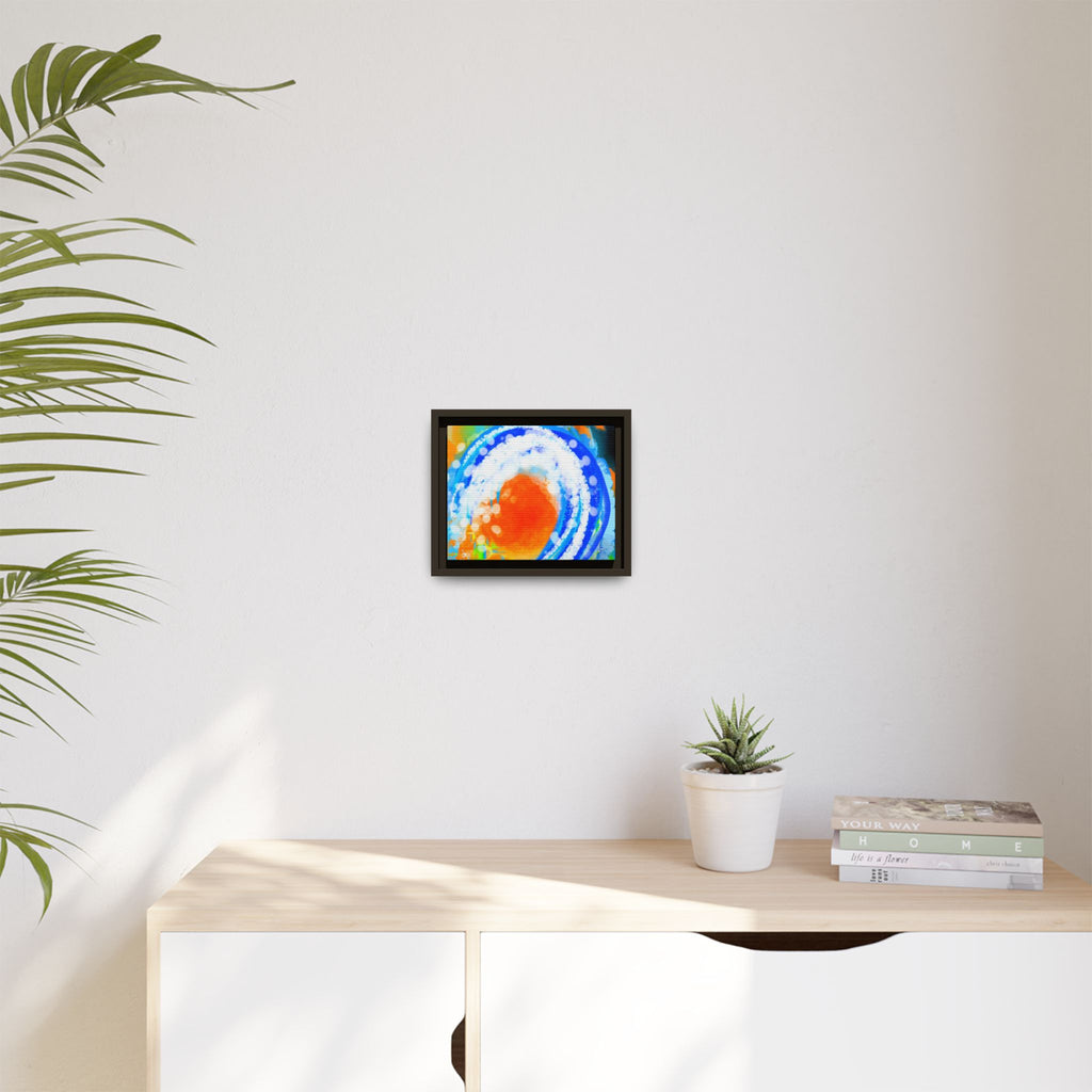 Abstract Ocean Wave Matte Canvas Print — Framed Multi‑Color Wall Art