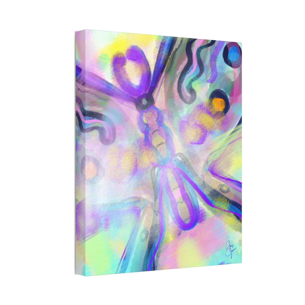 Abstract Pastel Butterfly Canvas — Stretched 1.5" Wall Art
