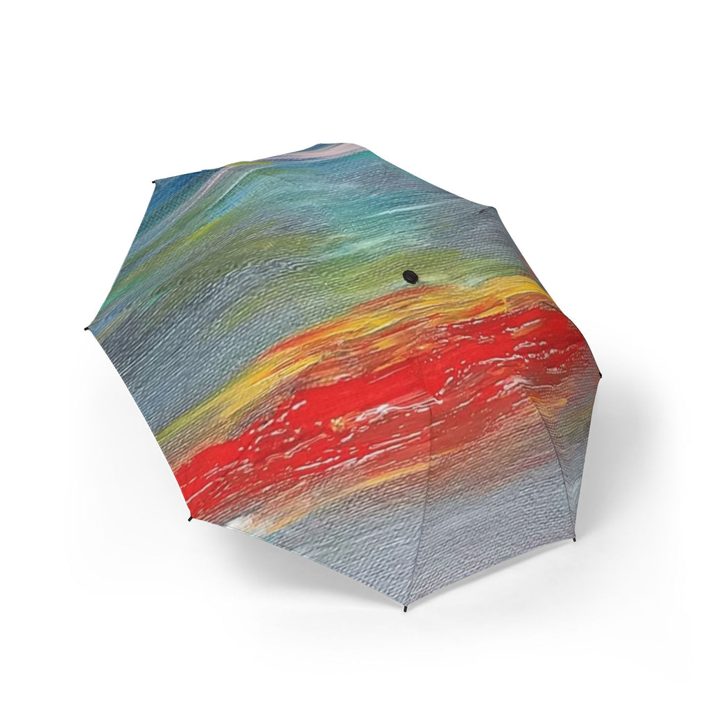 Artistic Semi-Automatic Foldable Umbrella - Colorful Design for All Occasions