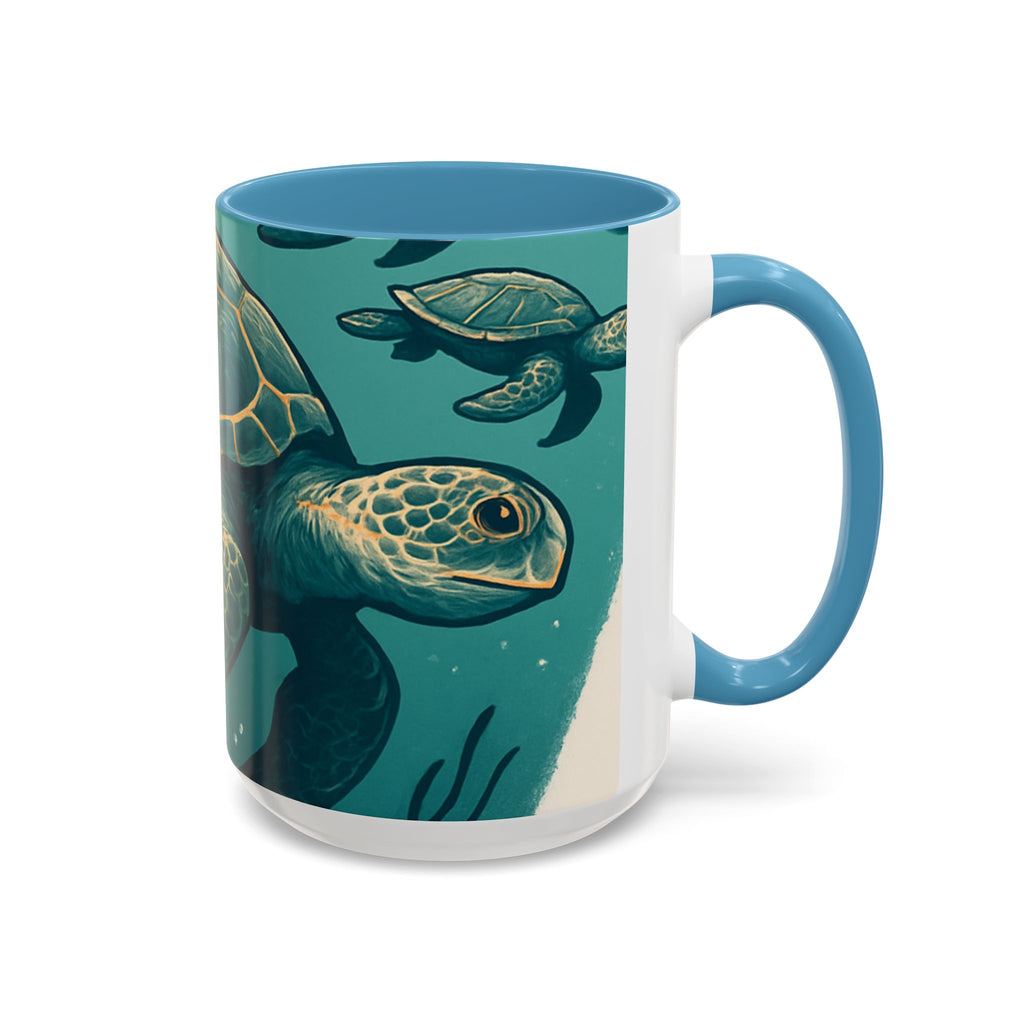 Tropical Turtle Accent Coffee Mug