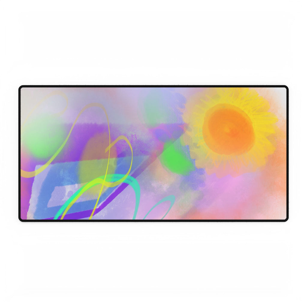 Sunshine Pastel Abstract Desk Mat — Large Artistic Mouse Pad