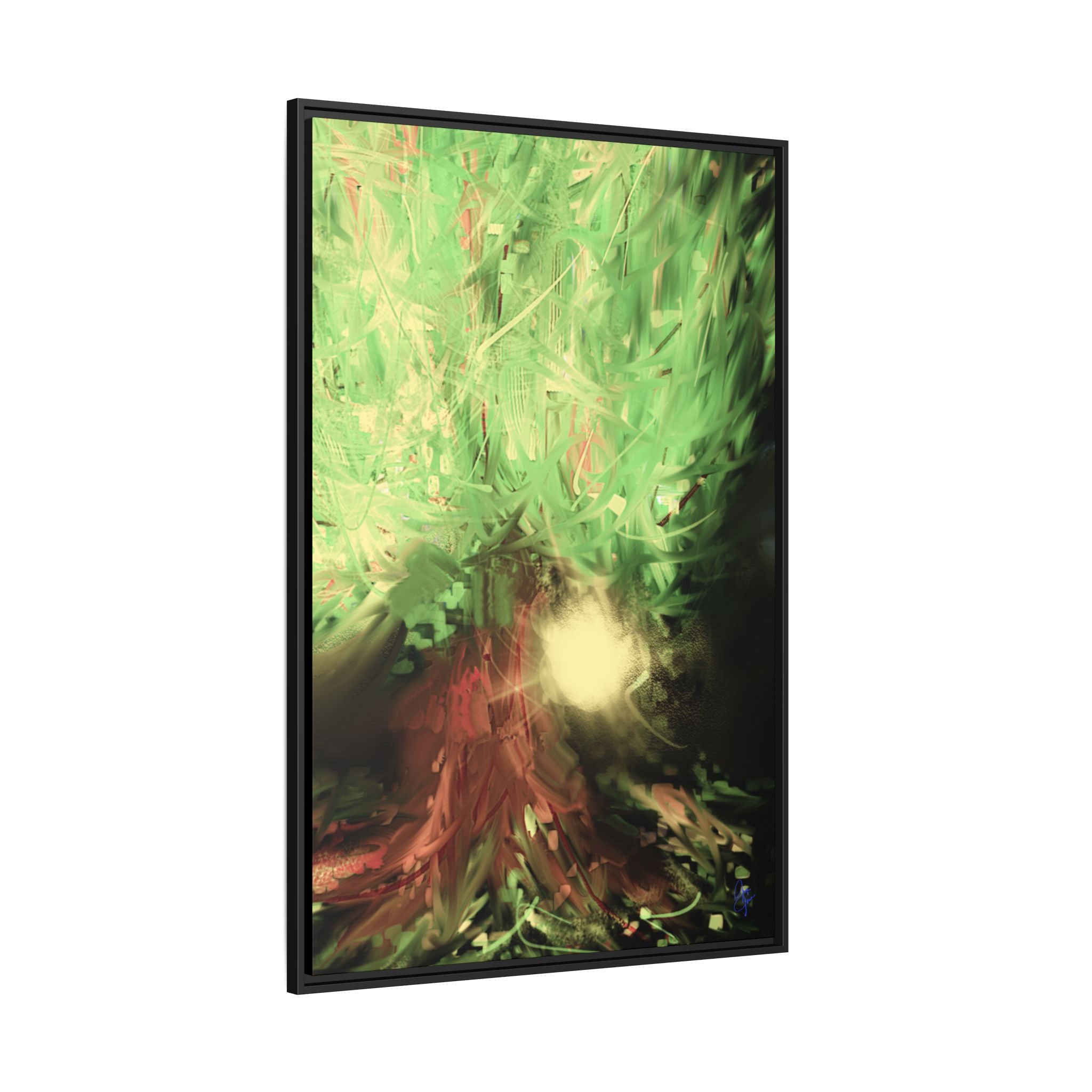 Sunset Tree Matte Canvas Framed Wall Art