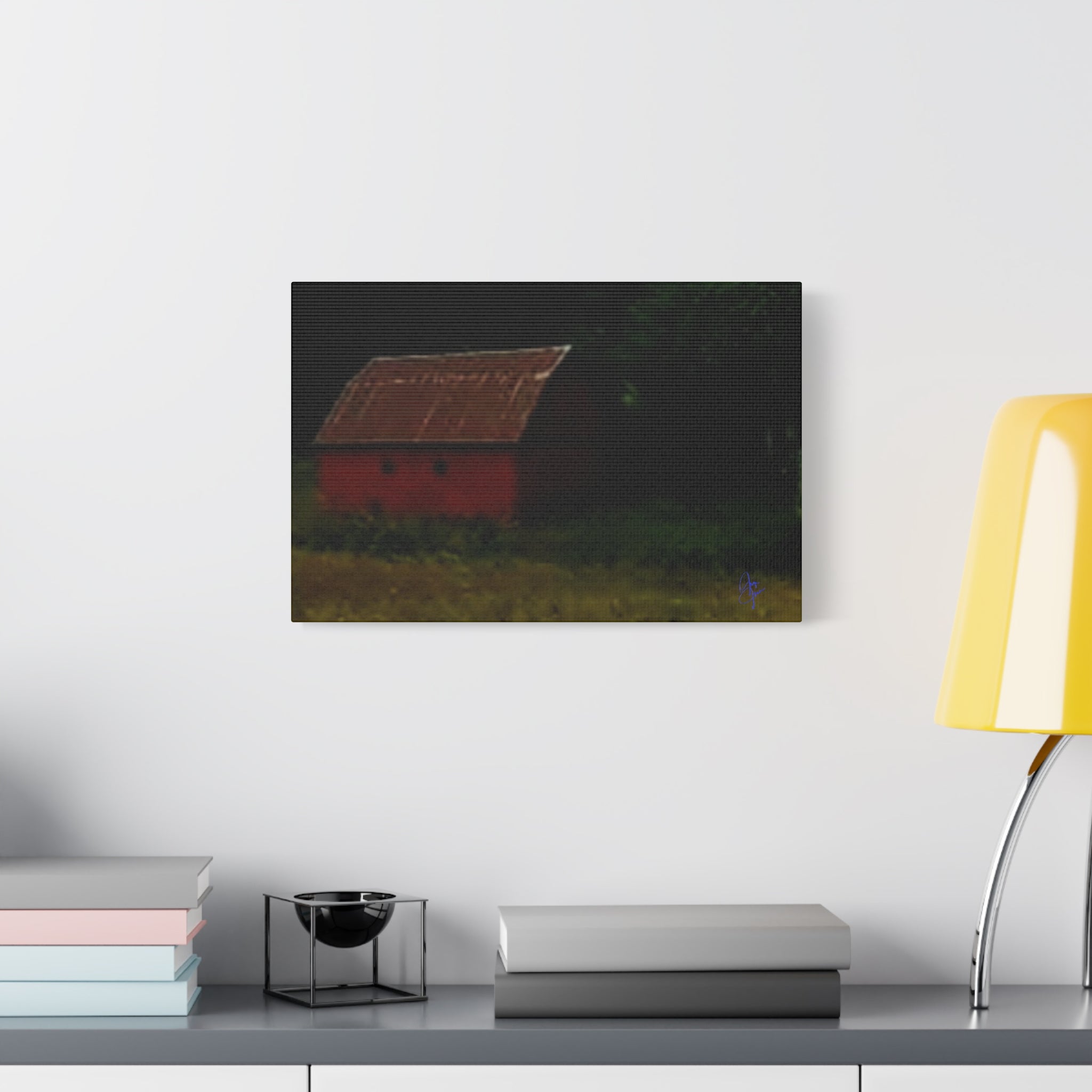 North Carolina  Rustic Red Barn Matte Canvas Wall Art (Stretched 1.25")