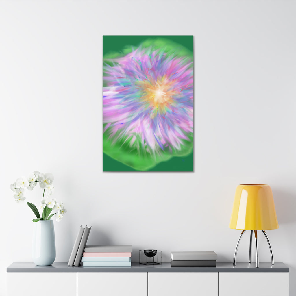 Vibrant Lilypad Stretched Canvas Wall Art