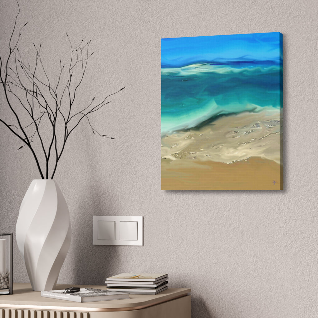 Ocean Waves Canvas Wall Art — Coastal Beach Seascape Canvas Print