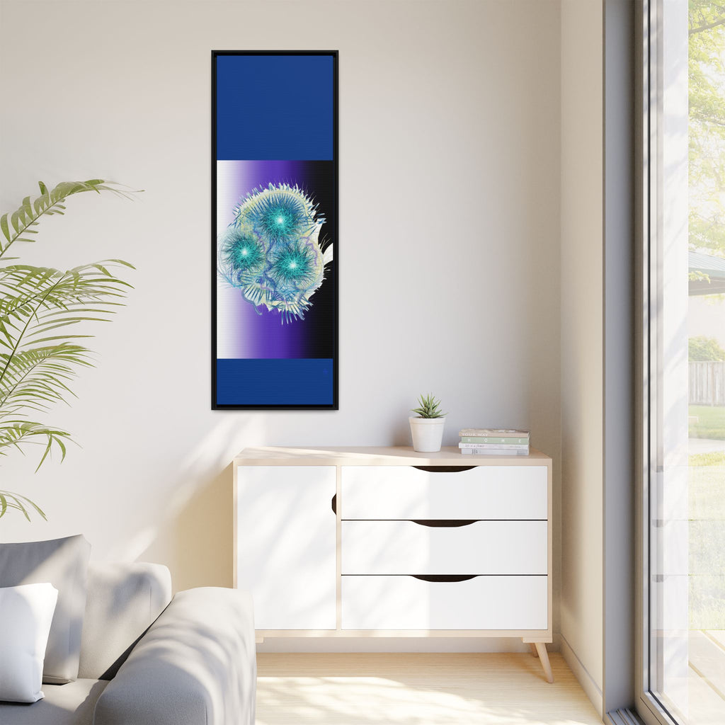 Dandelion Abstract Print Matte Canvas Framed Wall Art