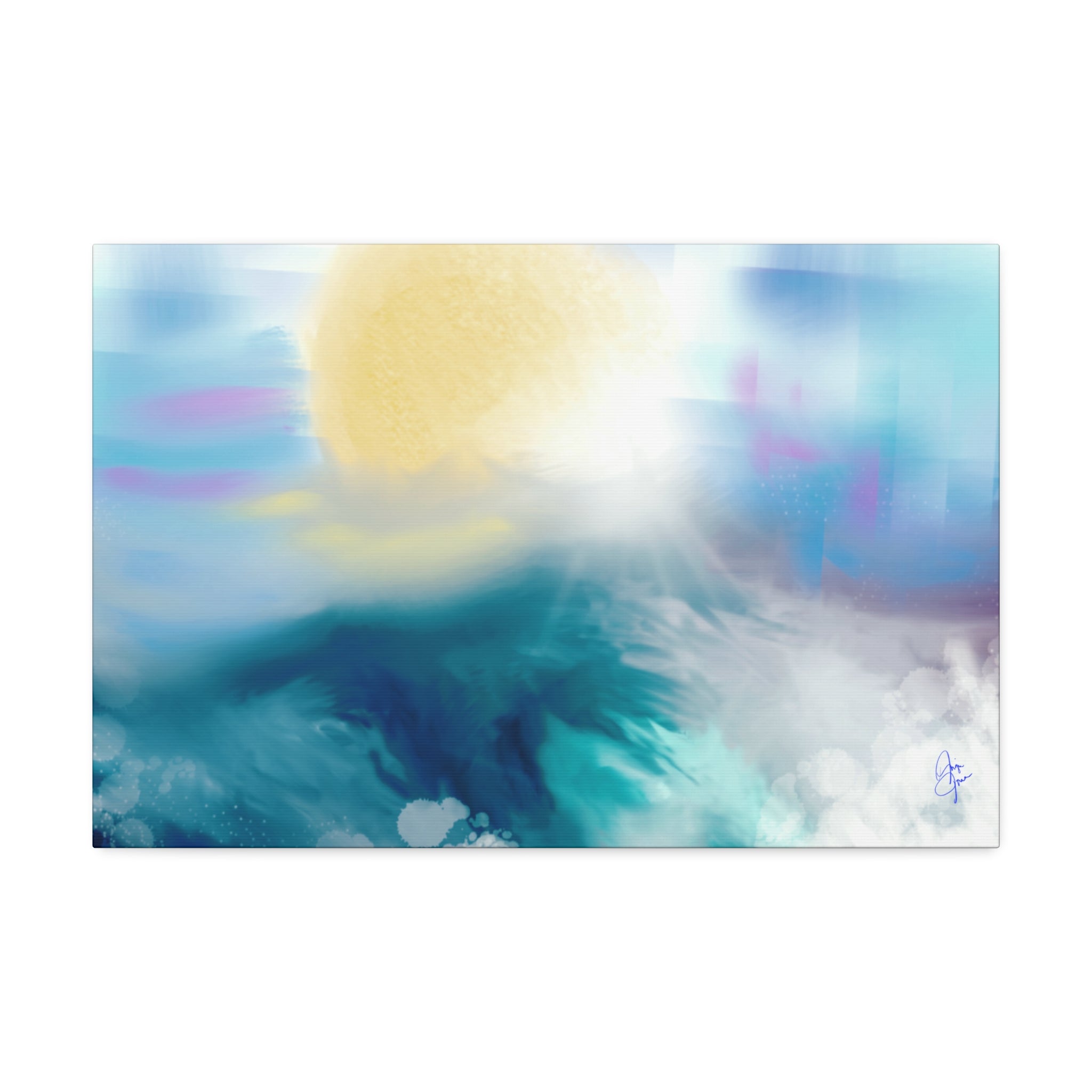 Ocean Sunrise Abstract Canvas Print — Stretched 1.5"