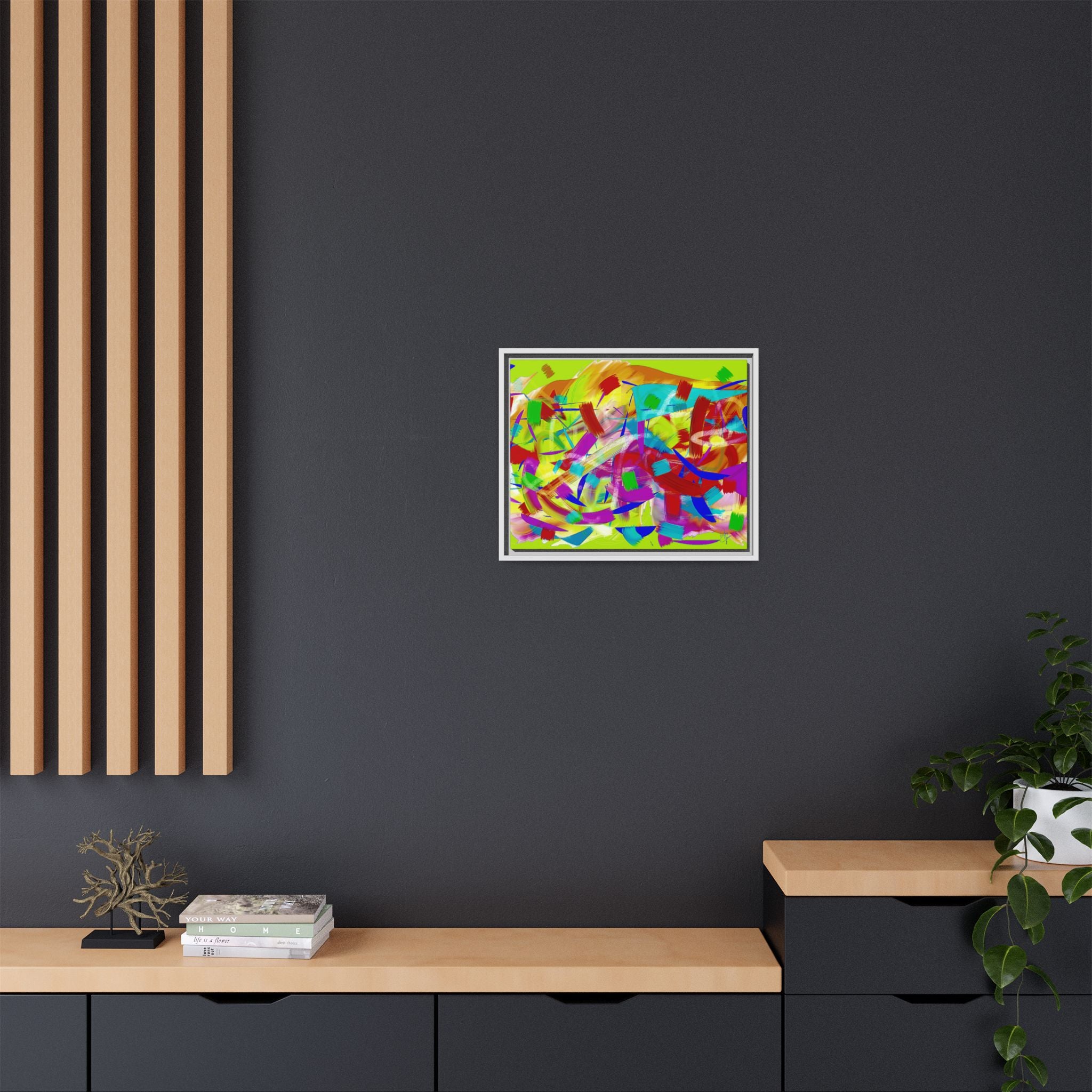 Matte Canvas, Framed (Multi-color)
